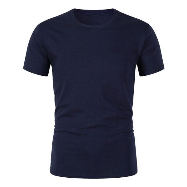 Navy Blue T Shirt In Crew Neck