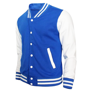 Blue And White Varsity Jacket Get Now