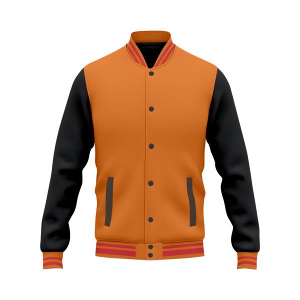 Letterman Jacket Orange And Black