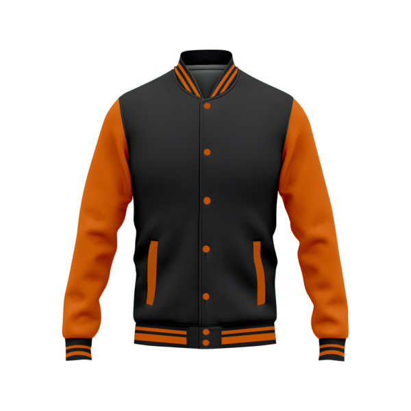 Orange And Black Varsity Jacket