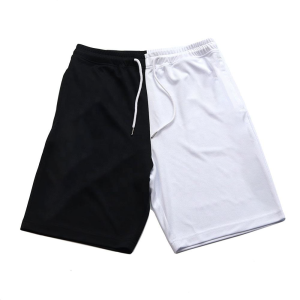 Black And White Varsity Shorts